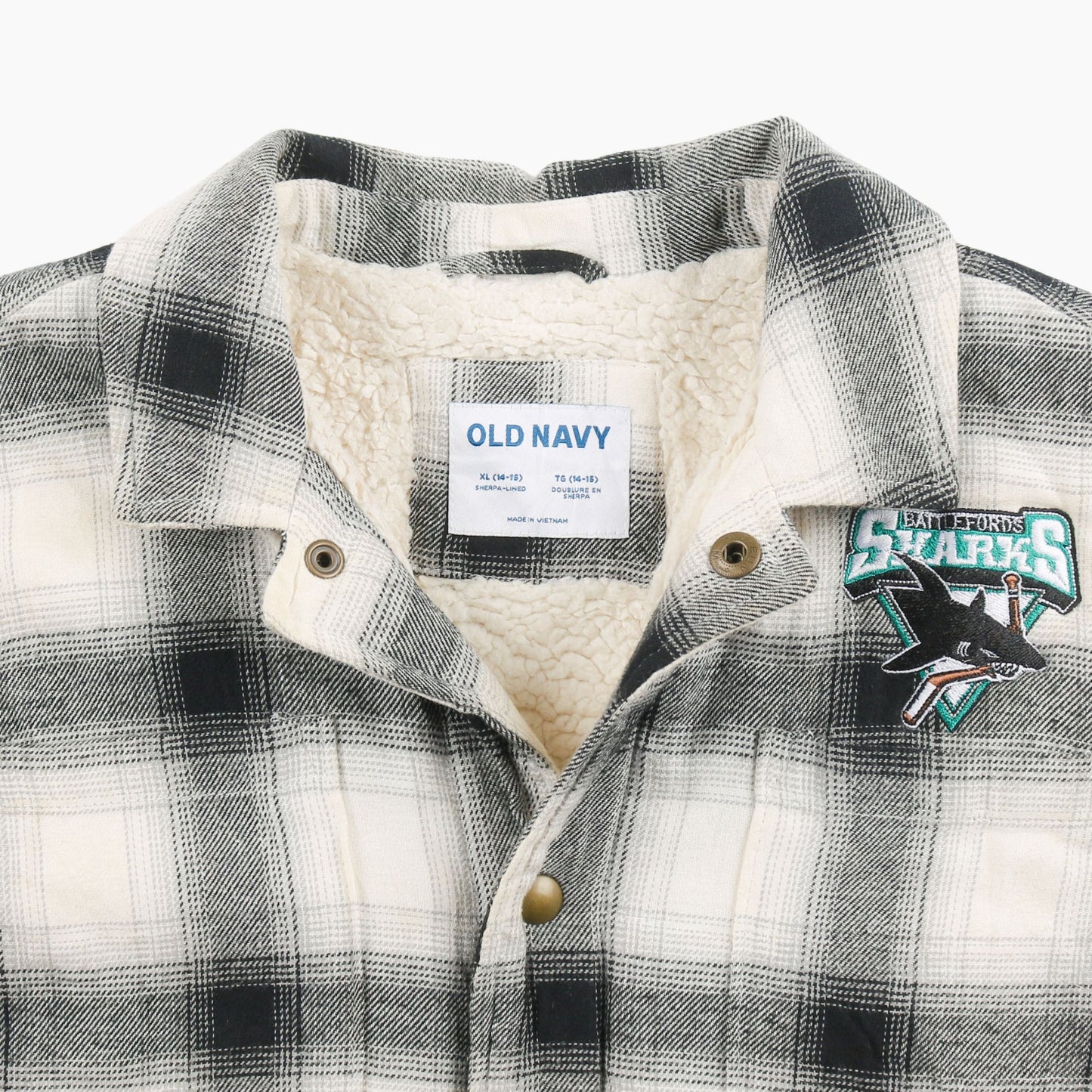 Vintage Flannel Overshirt - Black & White Check - American Madness
