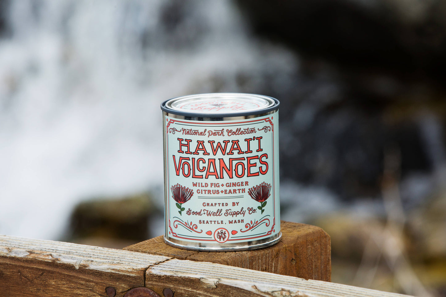 Hawaii Volcanoes National Park Candle: 1/2 Pint - American Madness