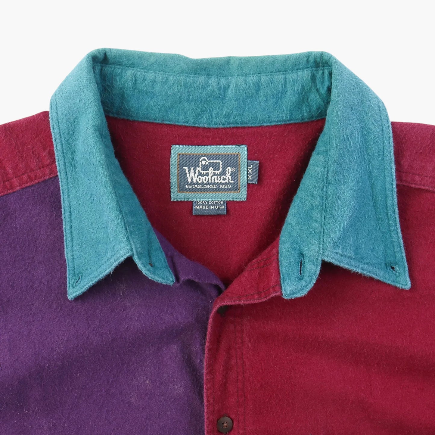 Vintage Paneled Flannel Shirt