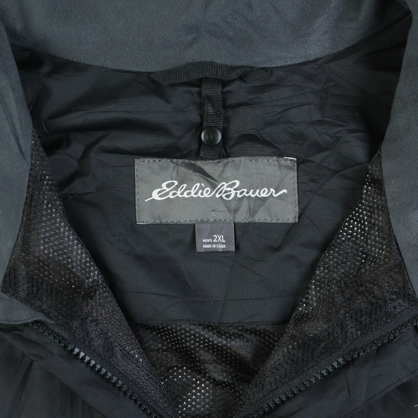 Hooded Windbreaker Jacket - Black