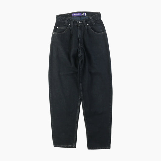 Vintage Silver Tab Baggy Fit Jeans - Black 29/30