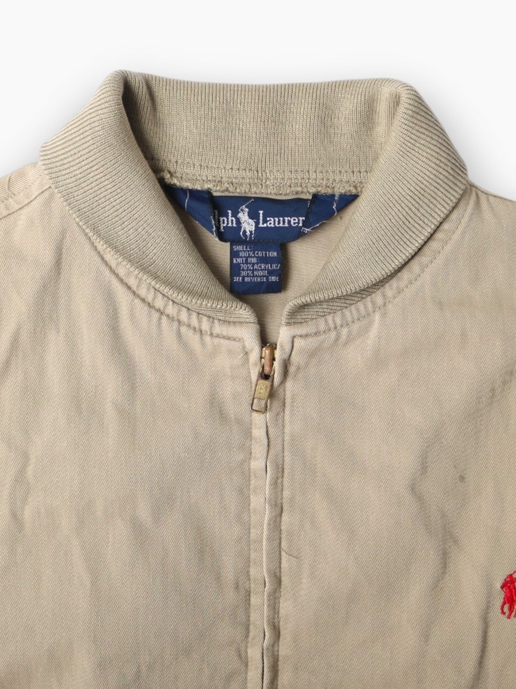Vintage Bomber Jacket - Beige