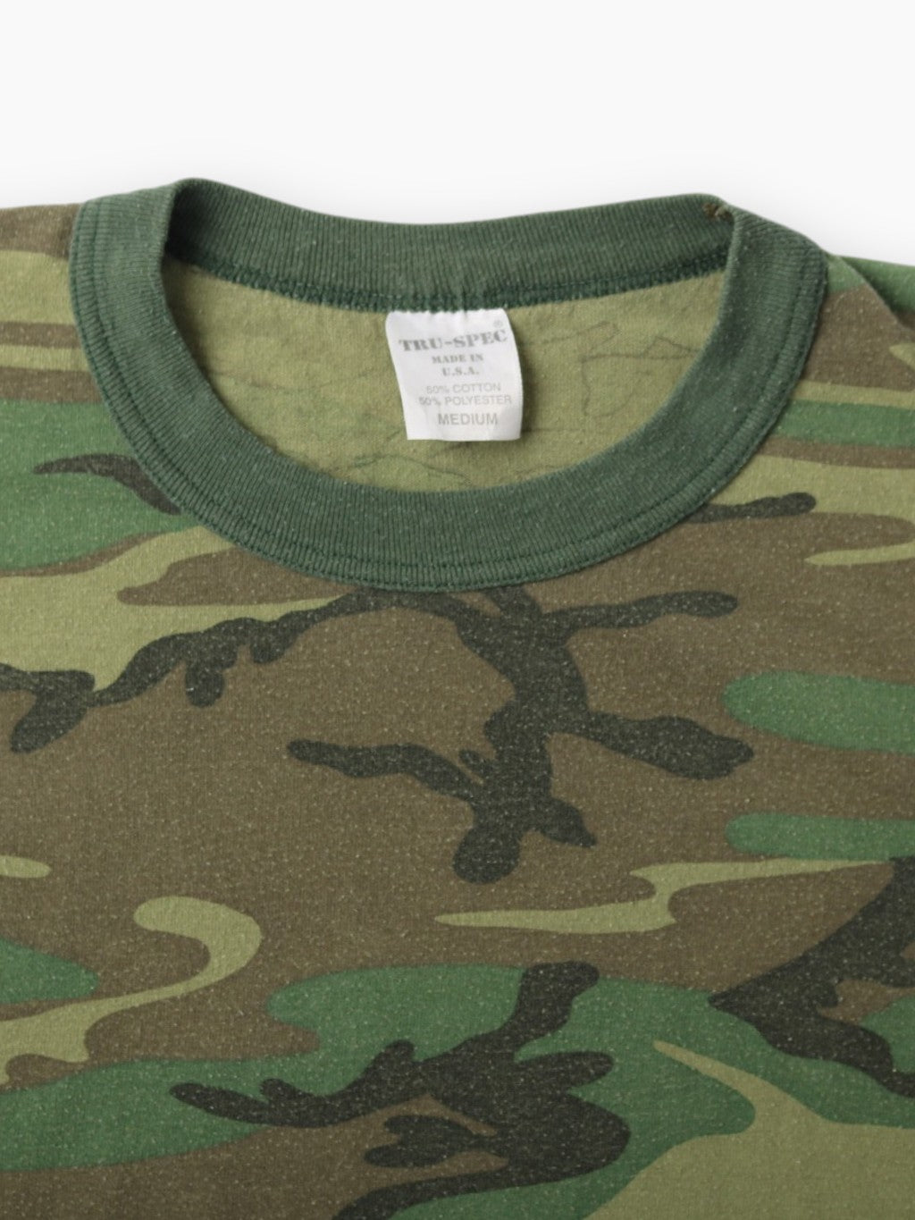 Single Stitch Woodland Camouflage T-Shirt