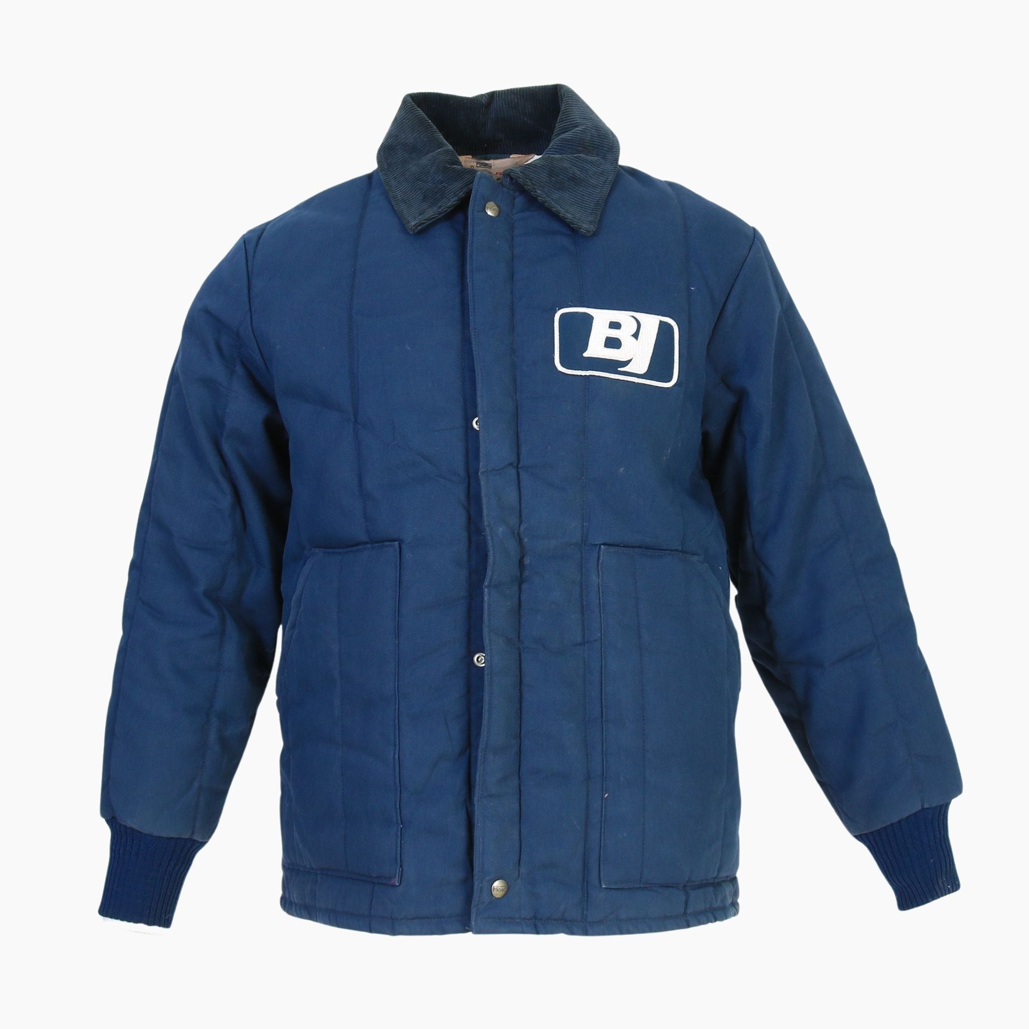 Vintage work jacket, made in the USA, size L, men's size cotton navy blue type Vintage Second Hand
