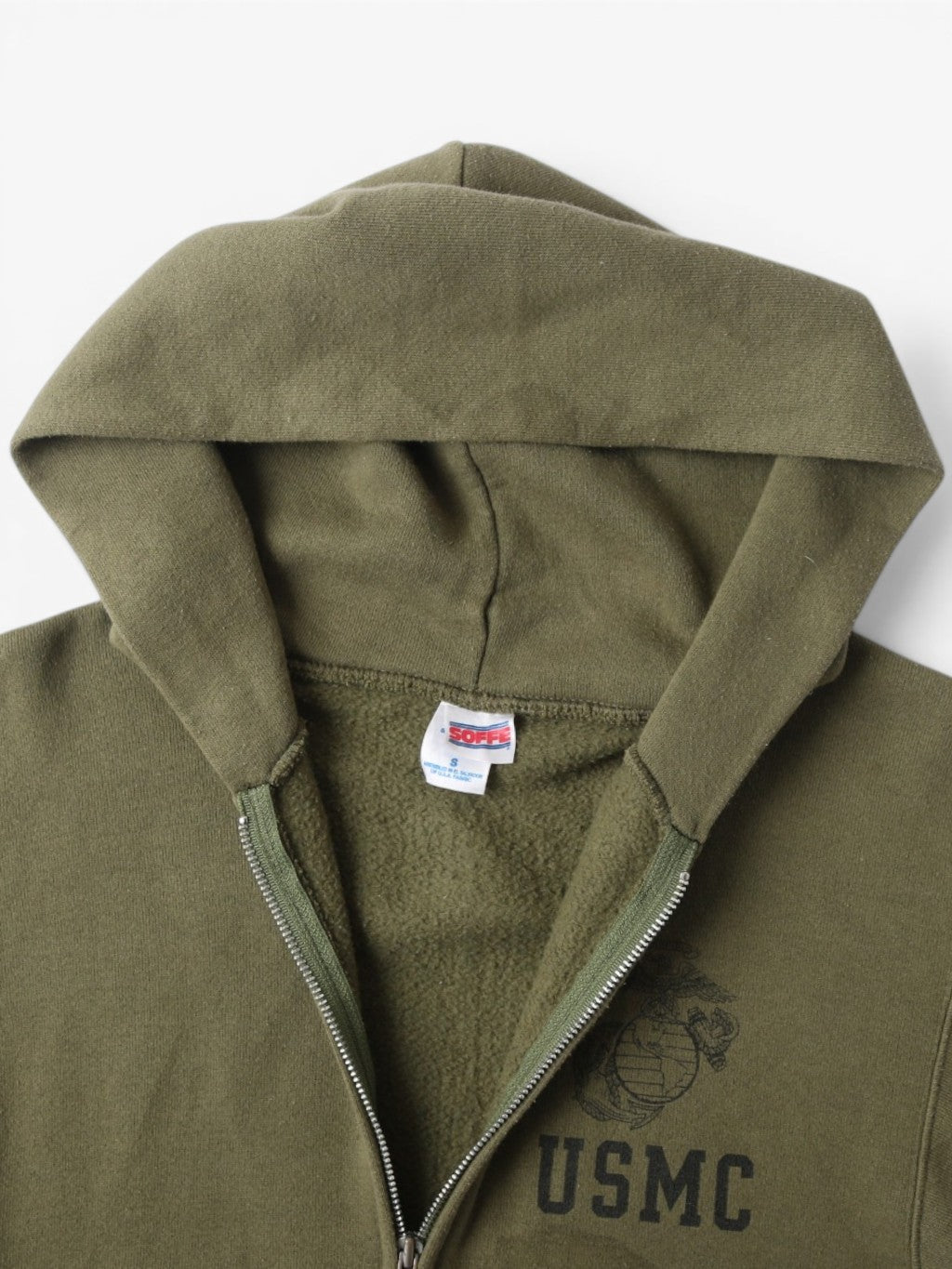 'USMC' Zipped Hooded Sweatshirt