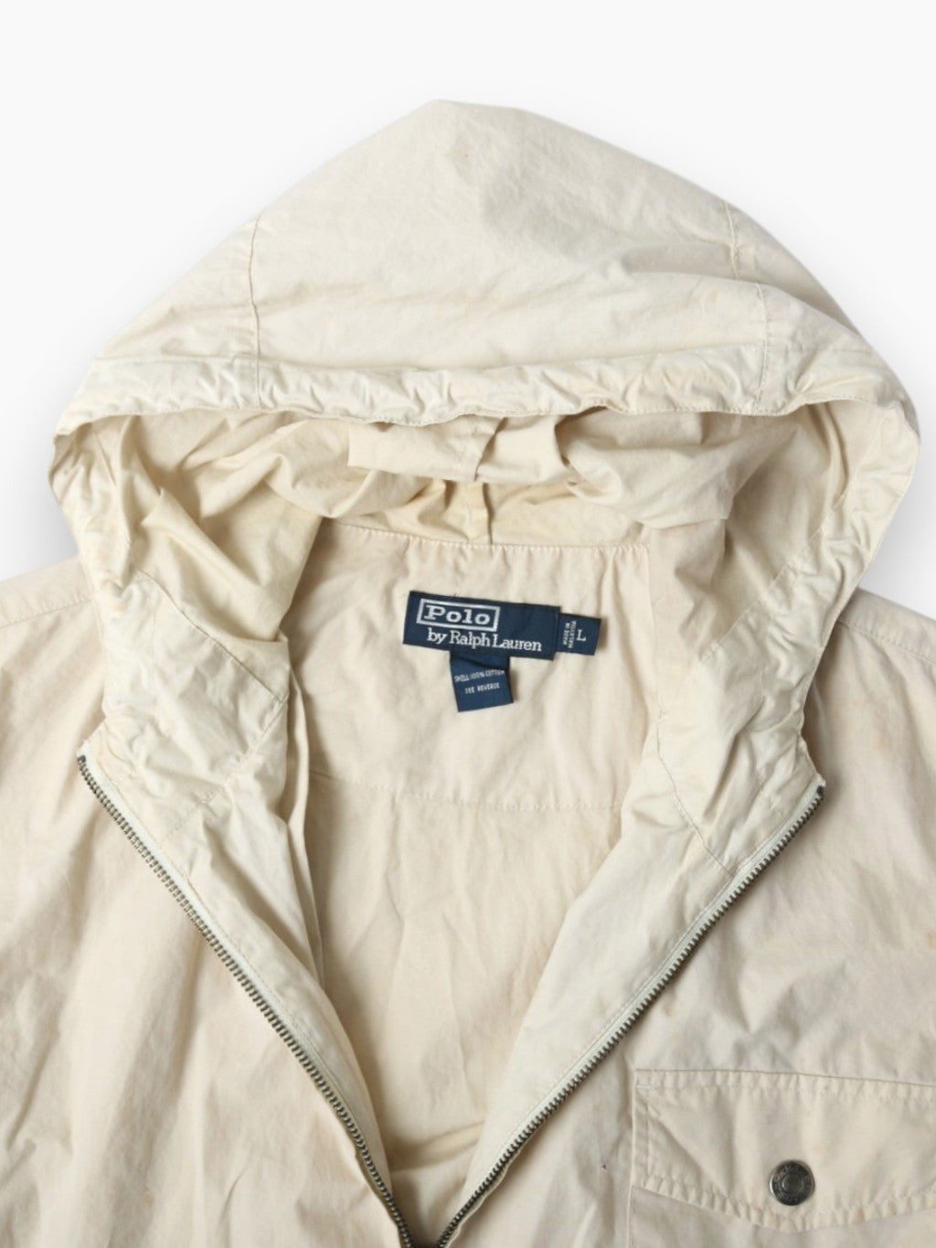 Vintage Hooded Jacket - Beige