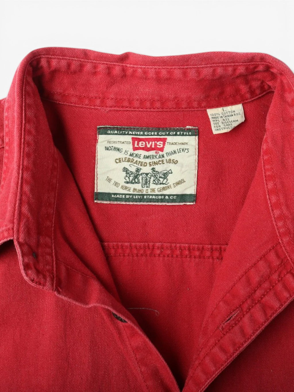 Denim Shirt - Red