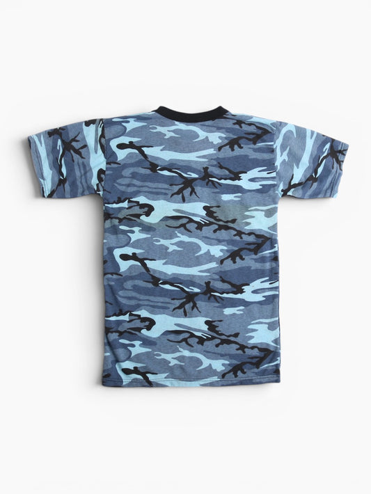 'Texas' Woodland Camouflage T-shirt - Blue