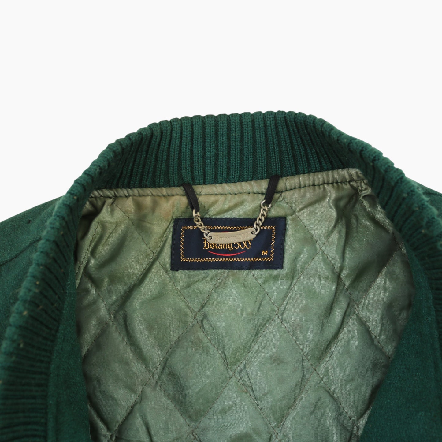 Vintage Varsity 'B' Bomber Jacket - Green
