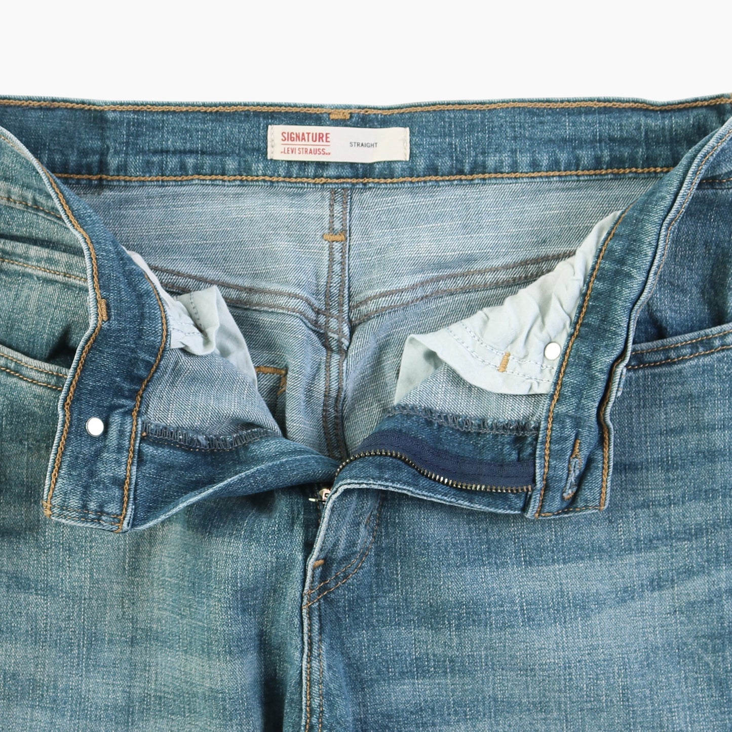 Vintage Signature Straight Jeans - Denim 32/34