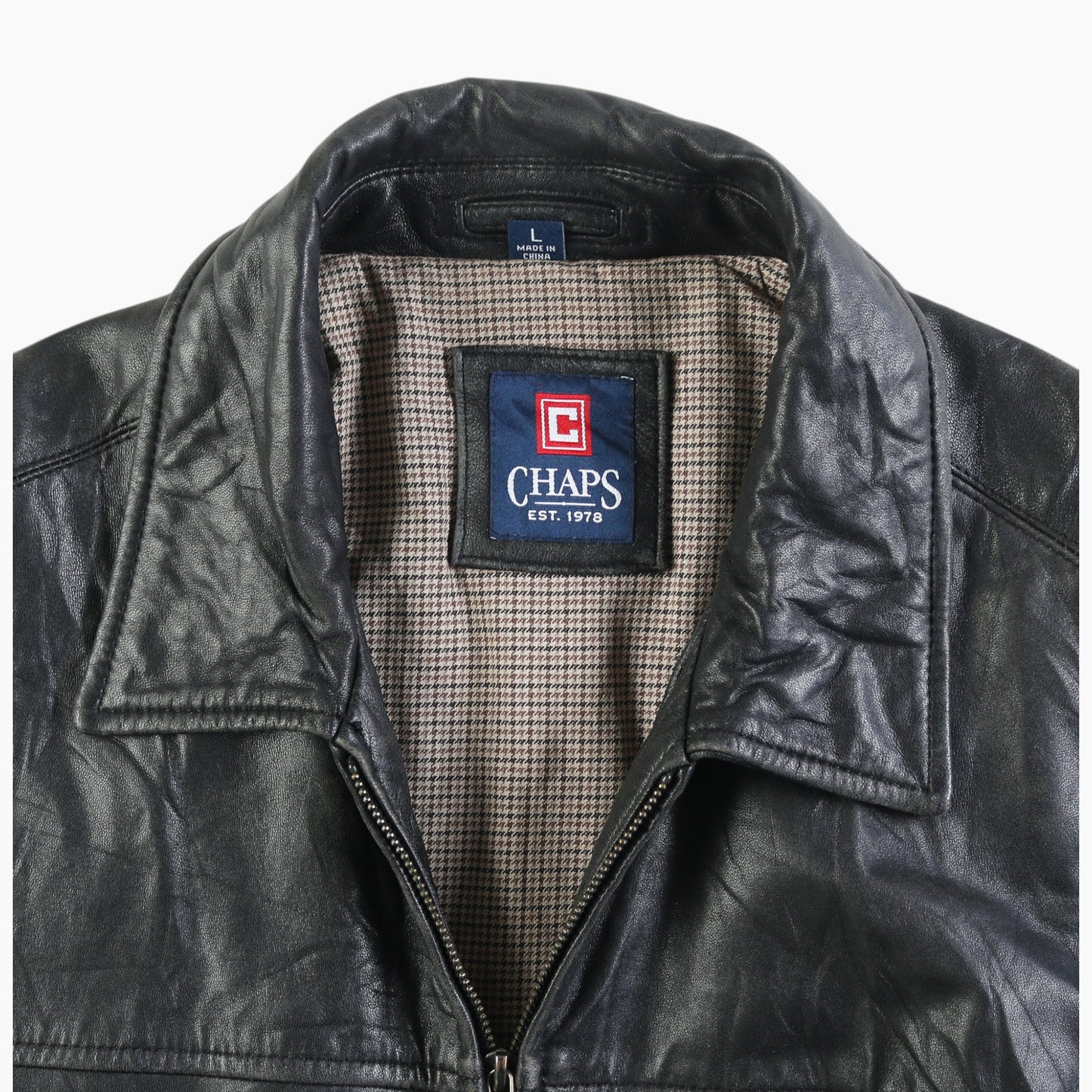 Chaps Leather Car Jacket