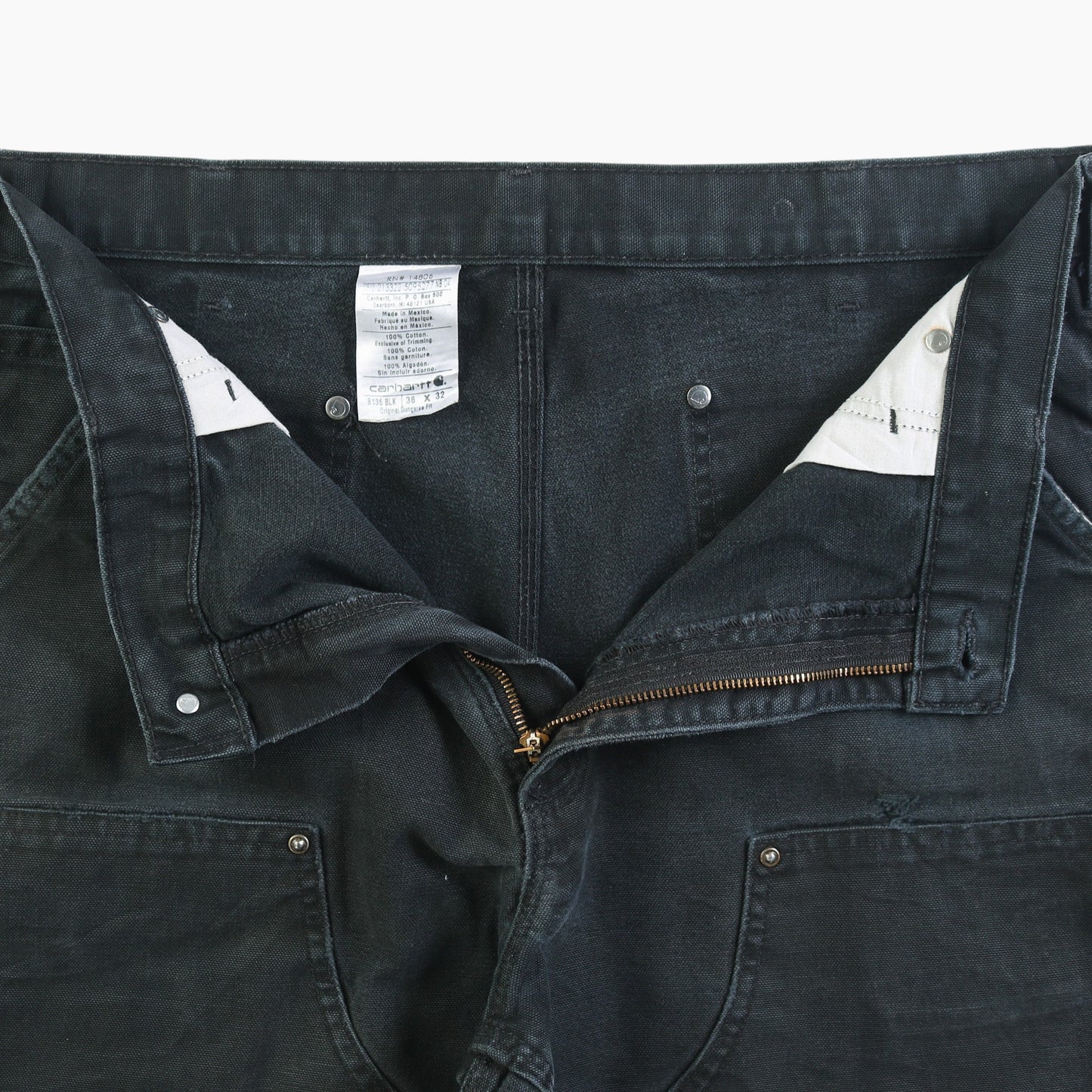 Double Knee Carpenter Shorts - Black - 36"