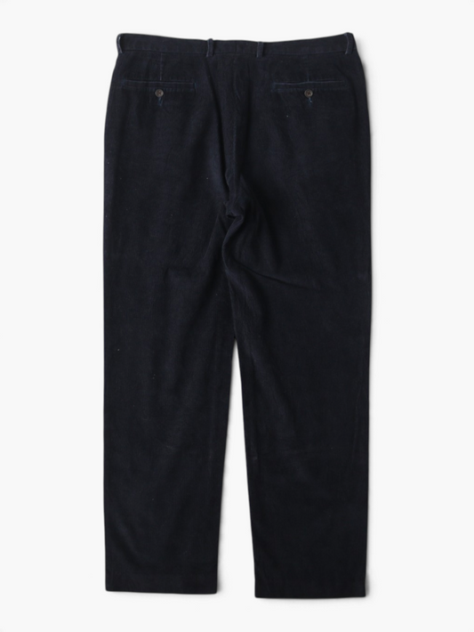 Vintage Corduroy Trousers - Navy - 35/32