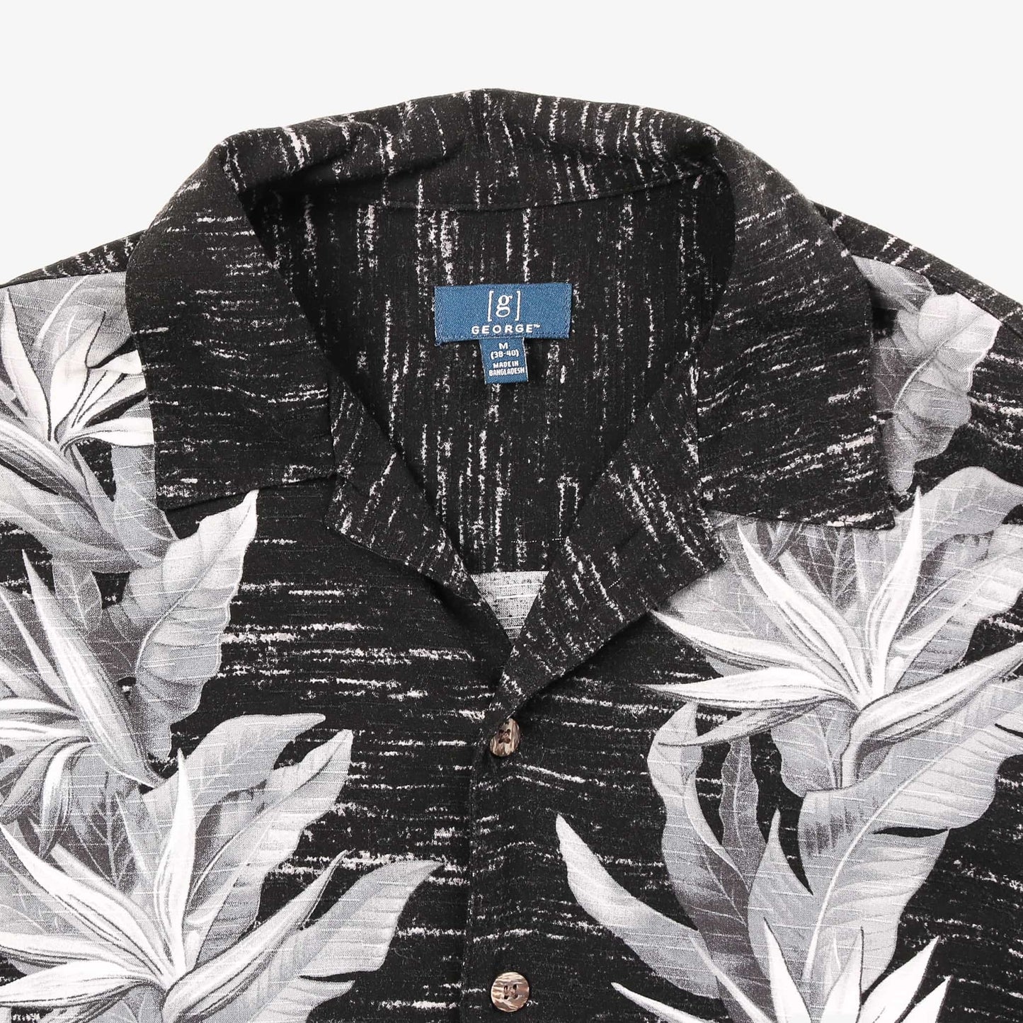 'Black and White Flowers' Hawaiian Shirt - American Madness