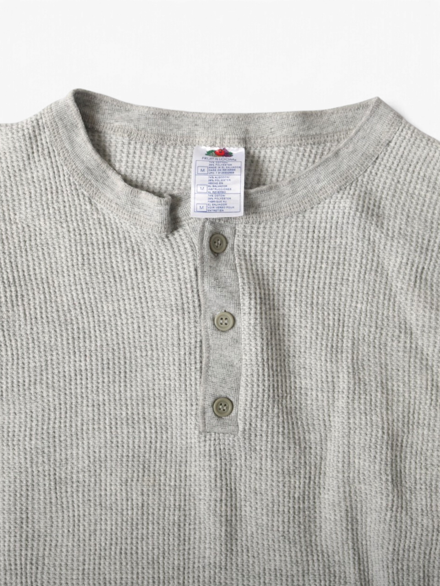 'Fruit Of The Loom' Waffle Henley Thermal