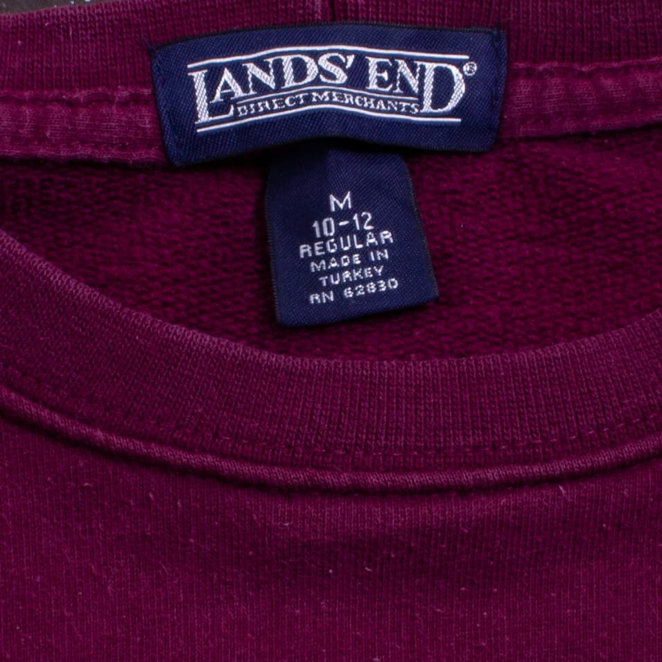 Vintage 'Lands' End' Graphic Sweatshirt - Red - American Madness