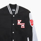 Vintage Varsity 'KH' Bomber Jacket - Black