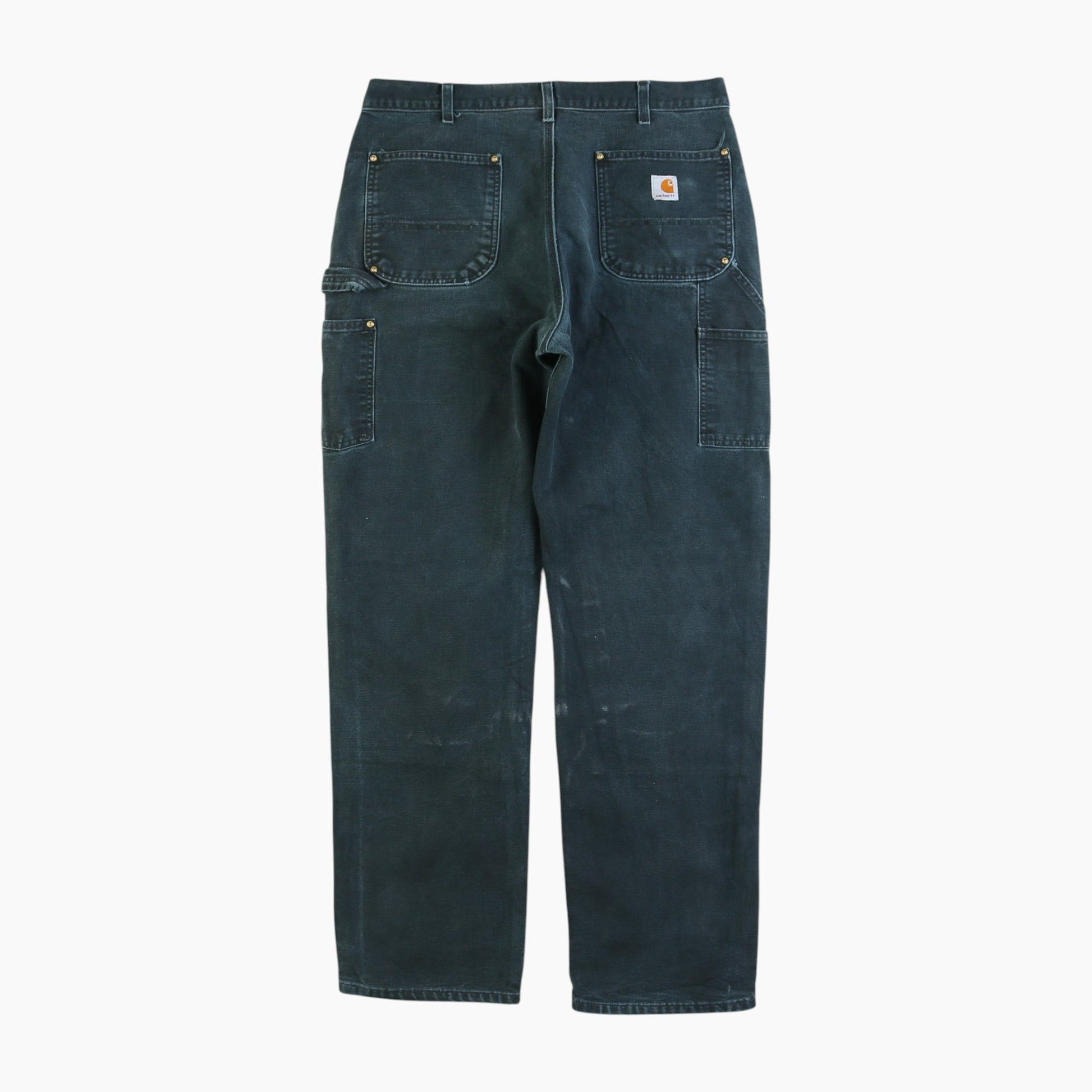 Vintage Double Knee Carpenter Pants - Black - 36/34