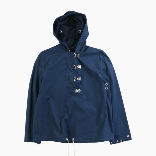 Vintage Hooded Clasp Jacket - Navy