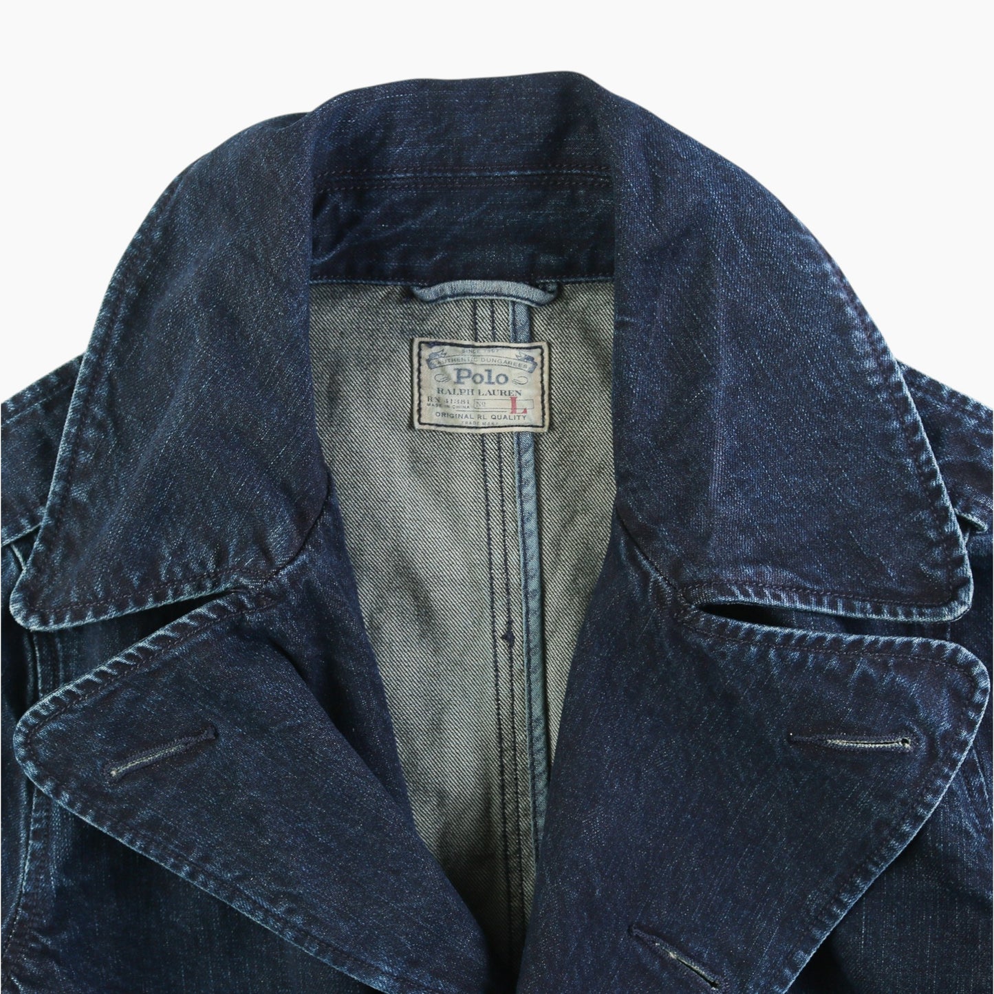 Vintage Denim Pea Coat