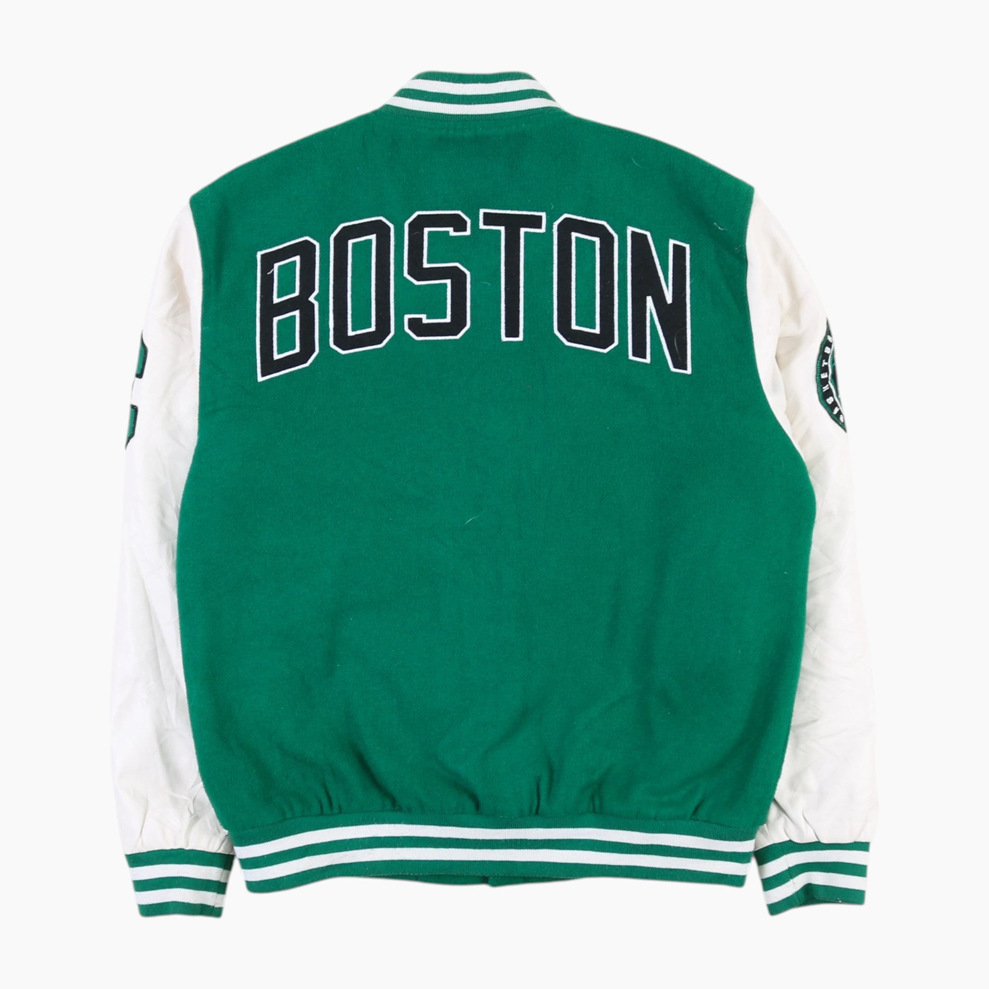 Vintage Varsity 'Boston Celtics' Bomber Jacket - Green