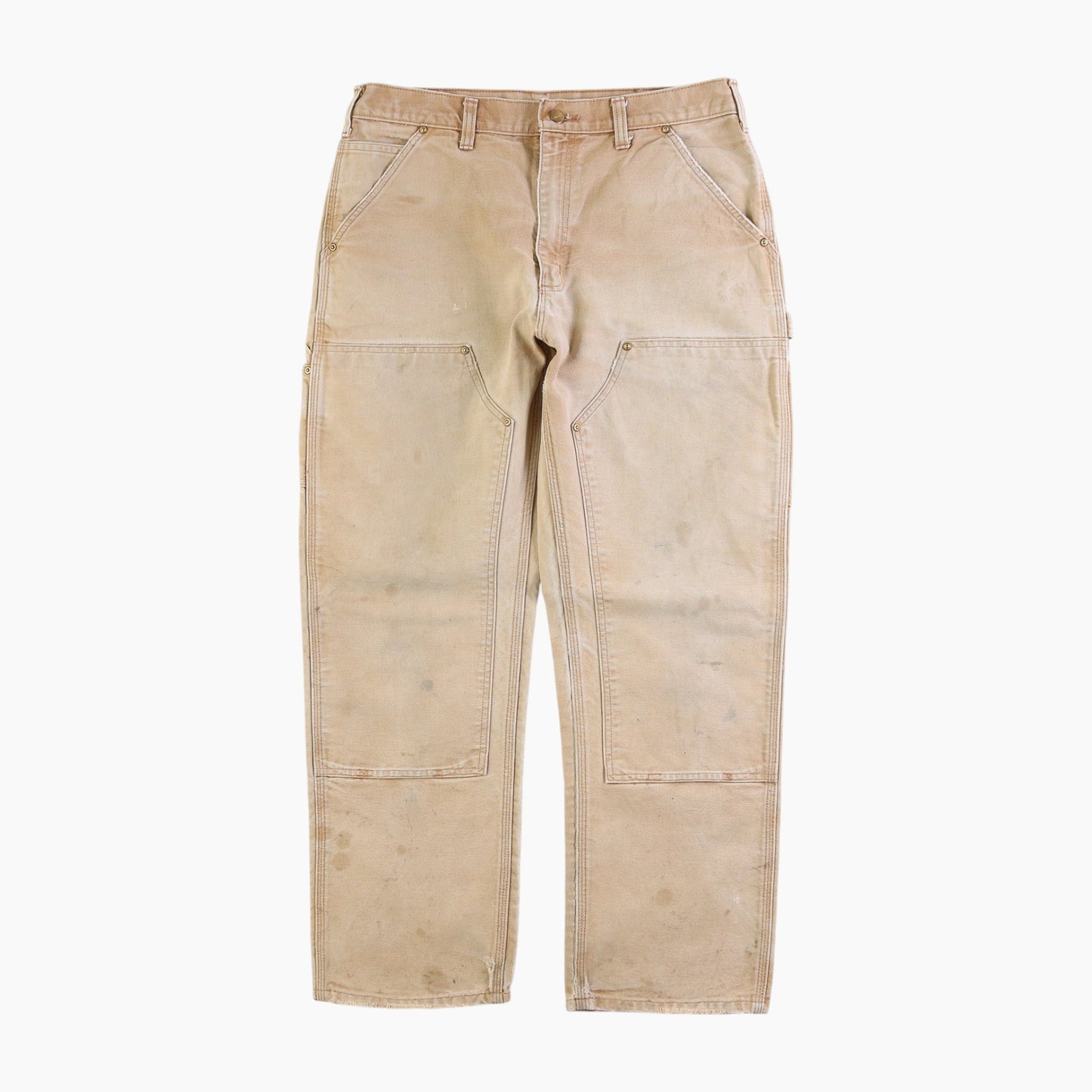 Vintage Double Knee Carpenter Pants - Beige - 34/32