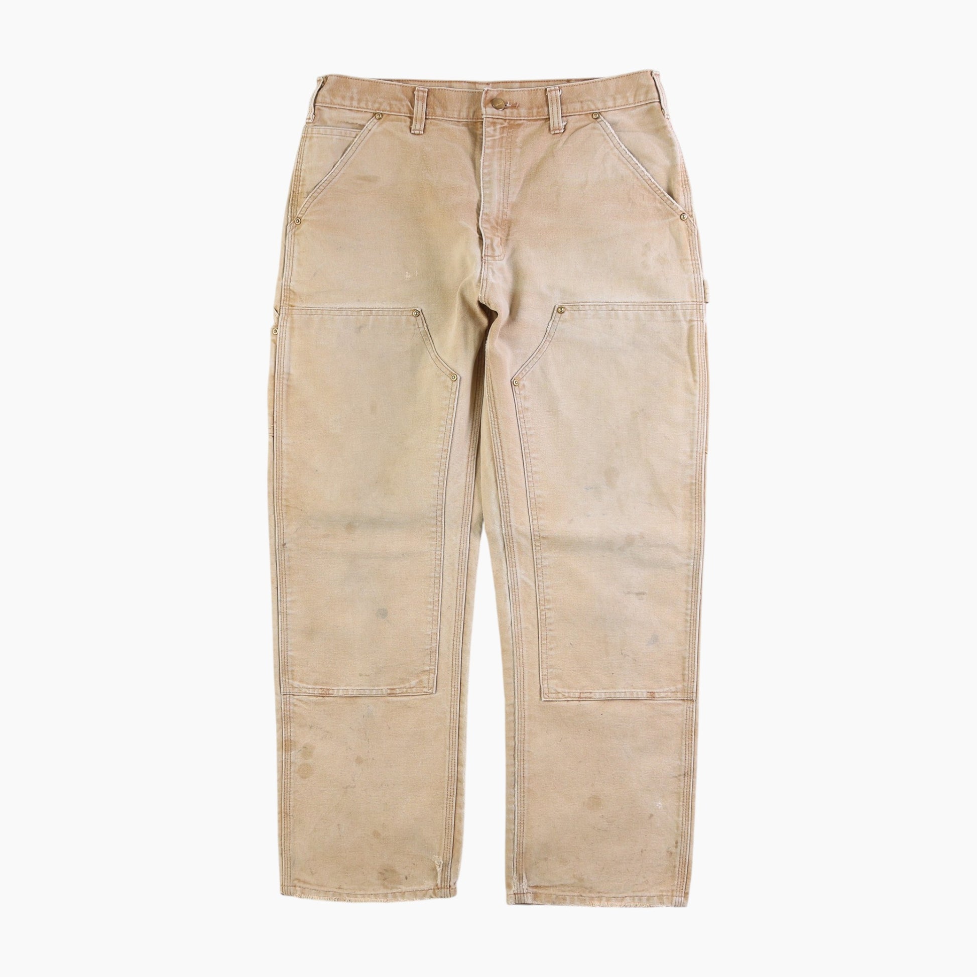 Vintage Double Knee Carpenter Pants - Beige - 34/32
