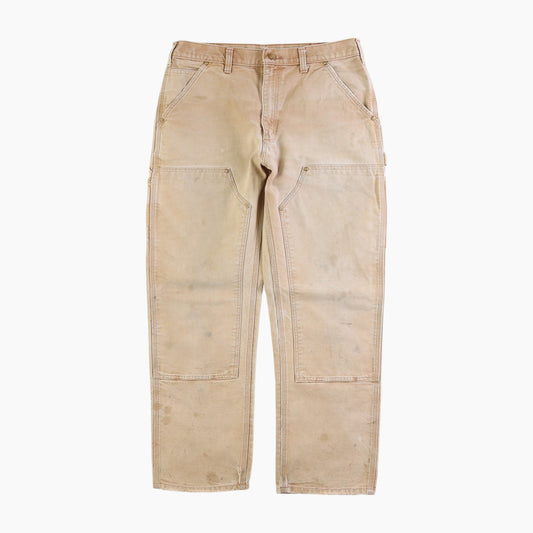Vintage Double Knee Carpenter Pants - Beige - 34/32