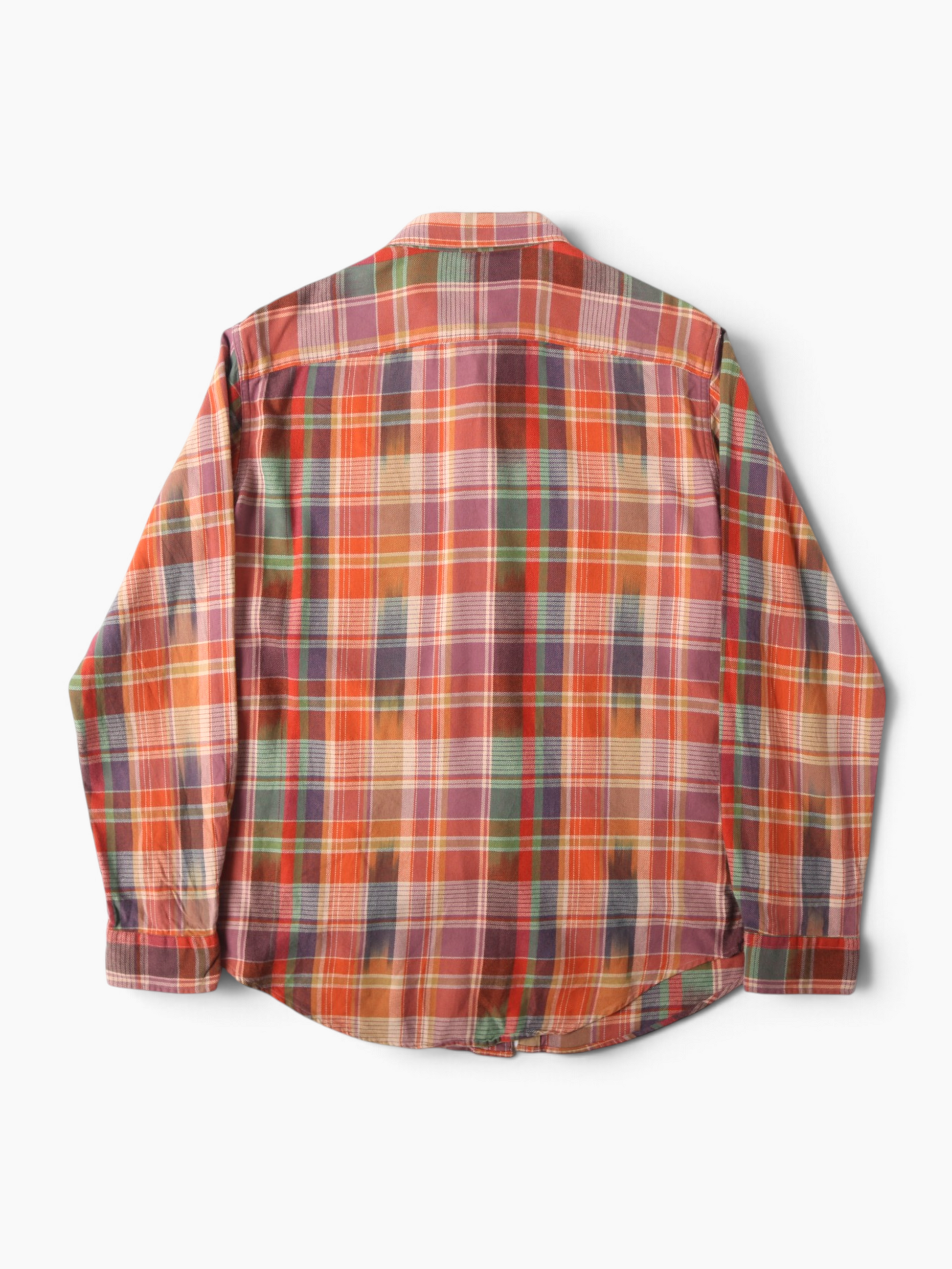 Vintage Flannel Shirt - Orange Check