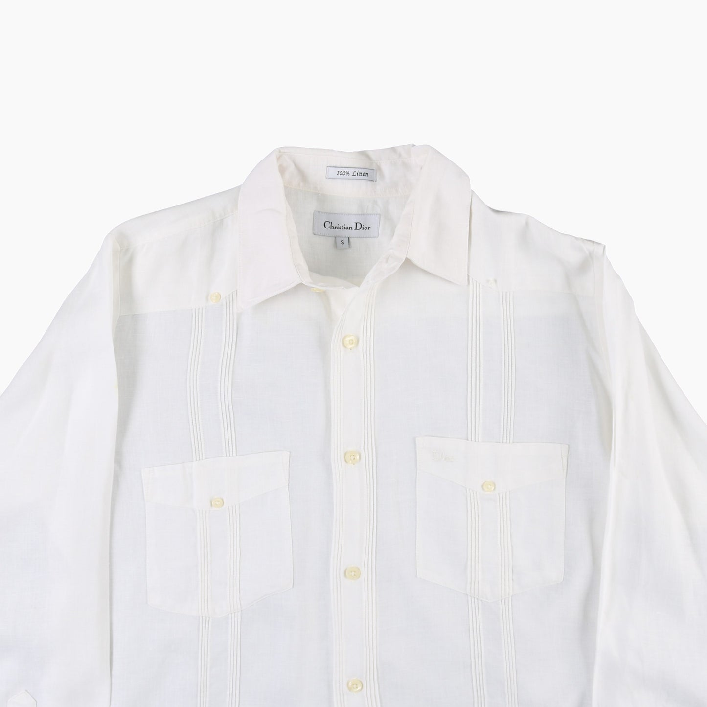 Vintage 'Christian Dior' Cuban Guayabera Shirt
