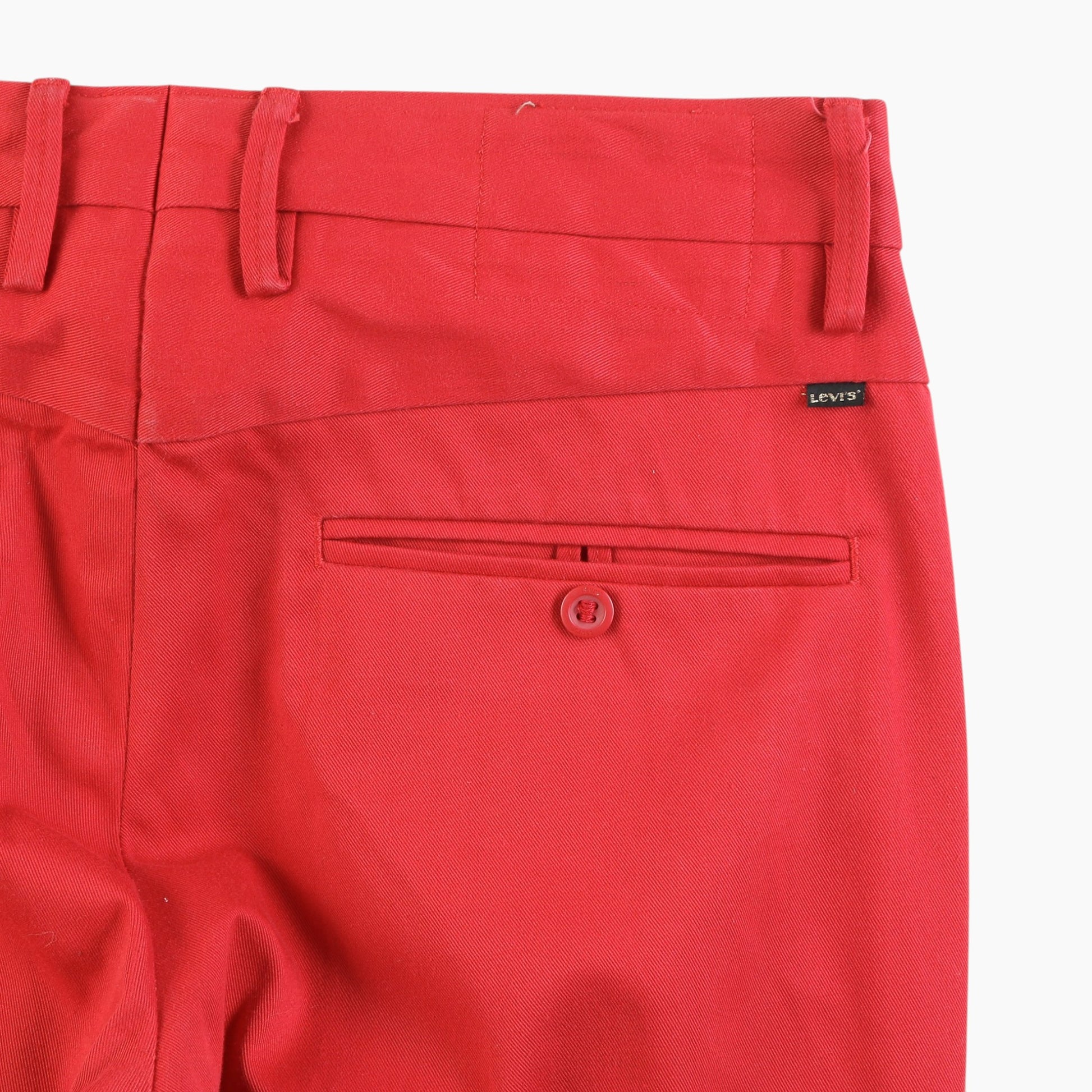 Vintage Gold Tab Pants - Red
