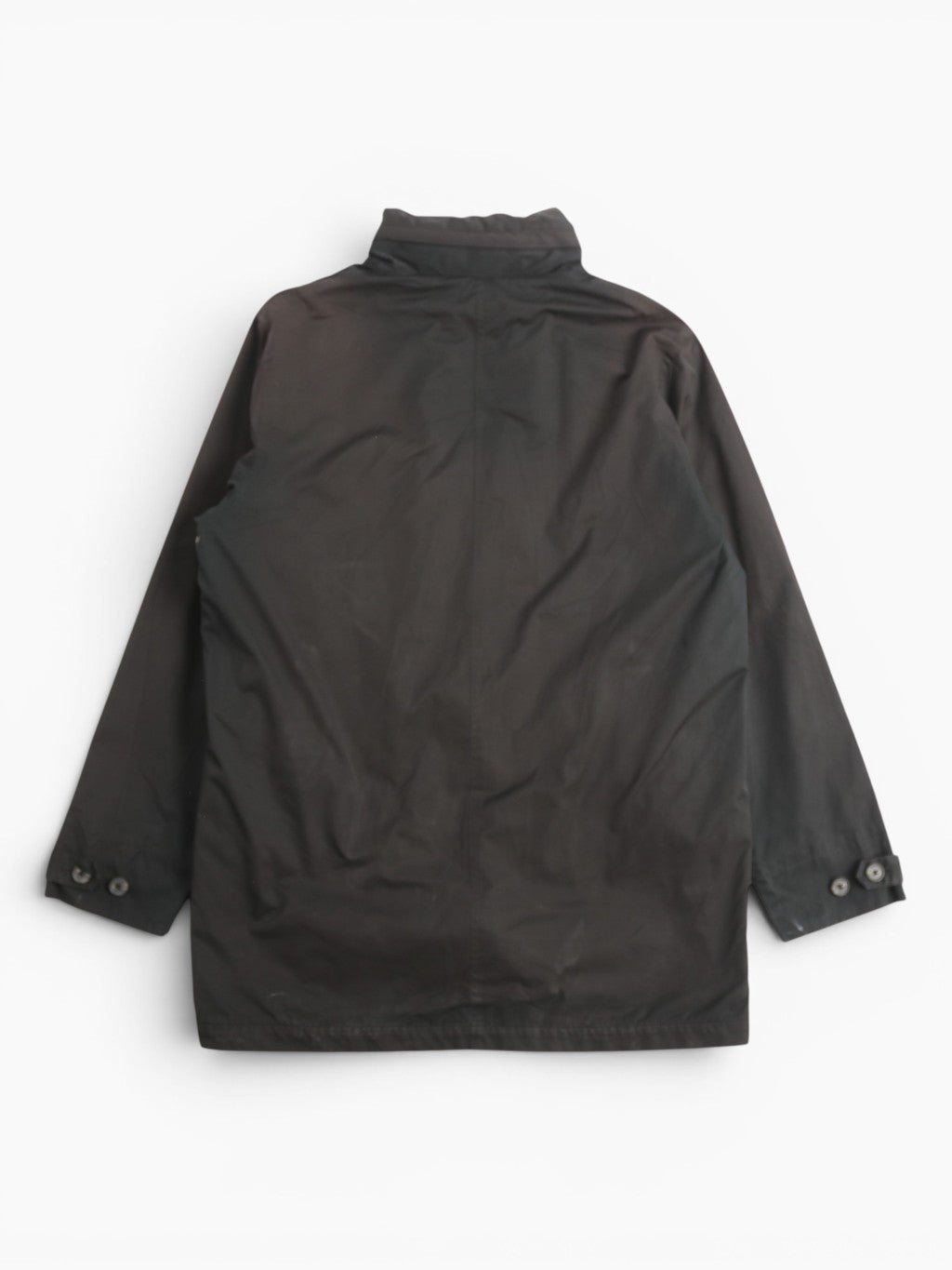 Vintage Hooded Mac Jacket - Black