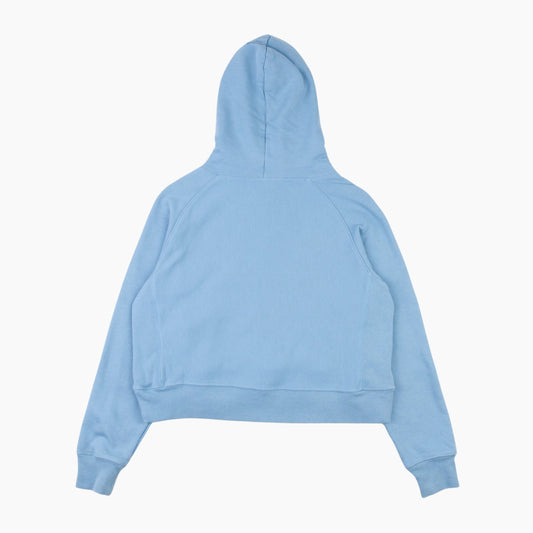 Embroidered Hooded Sweatshirt - Blue