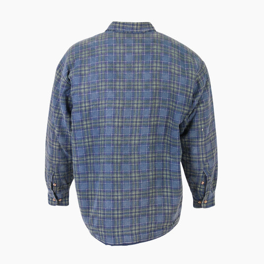 Vintage Flannel Overshirt - Blue Check