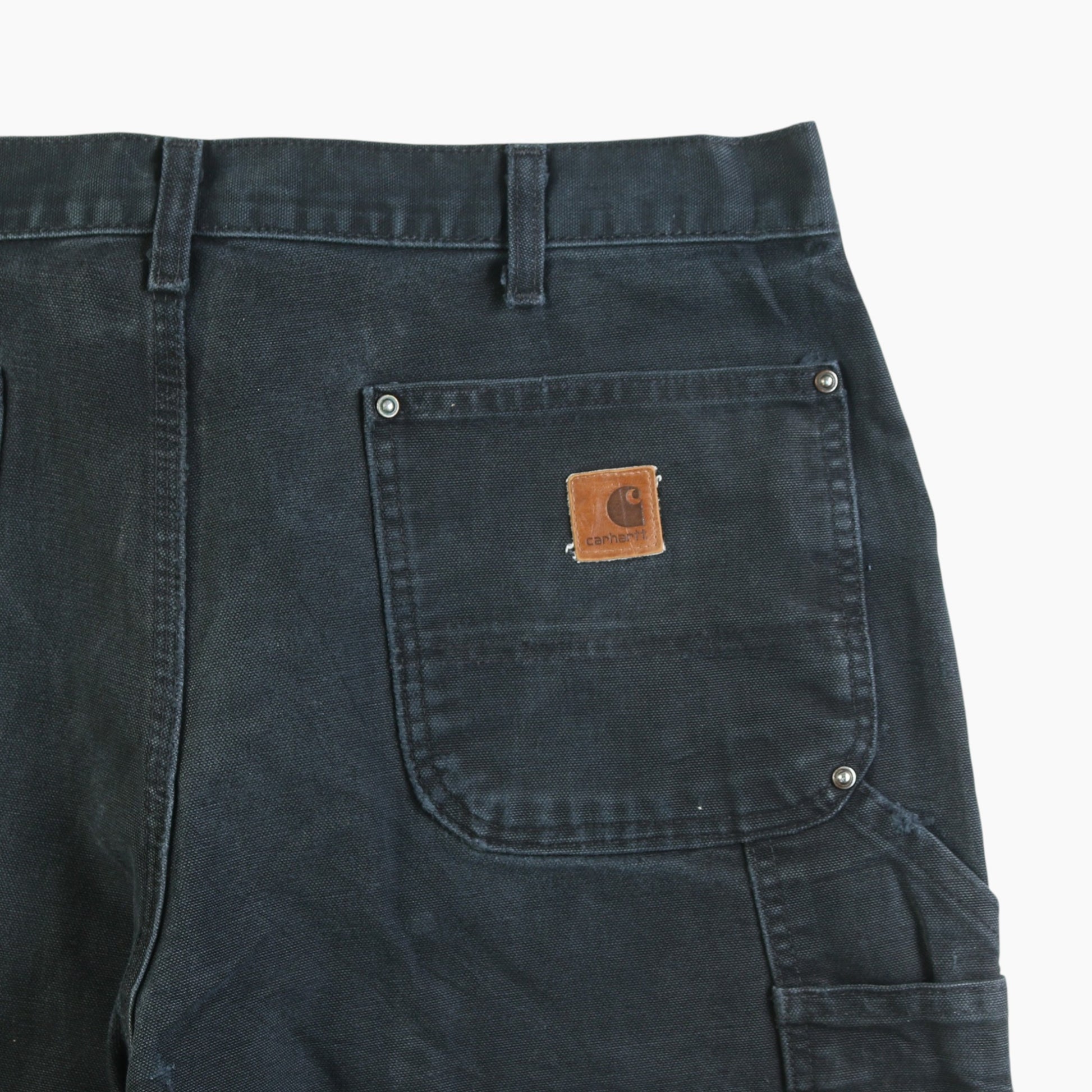 Double Knee Carpenter Shorts - Black - 36"