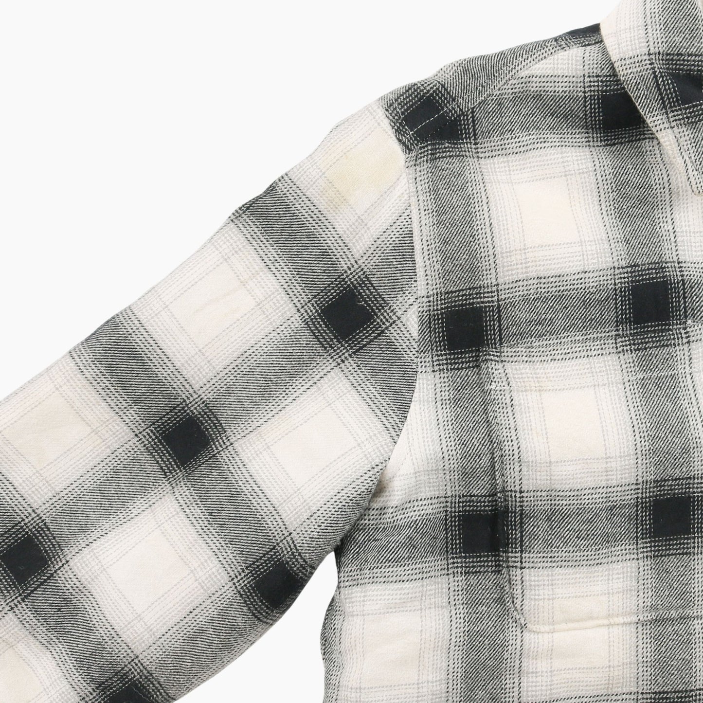 Vintage Flannel Overshirt - Black & White Check