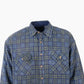 Vintage Flannel Overshirt - Blue Check