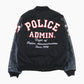 Vintage Varsity 'Police Admin' Bomber Jacket - Black