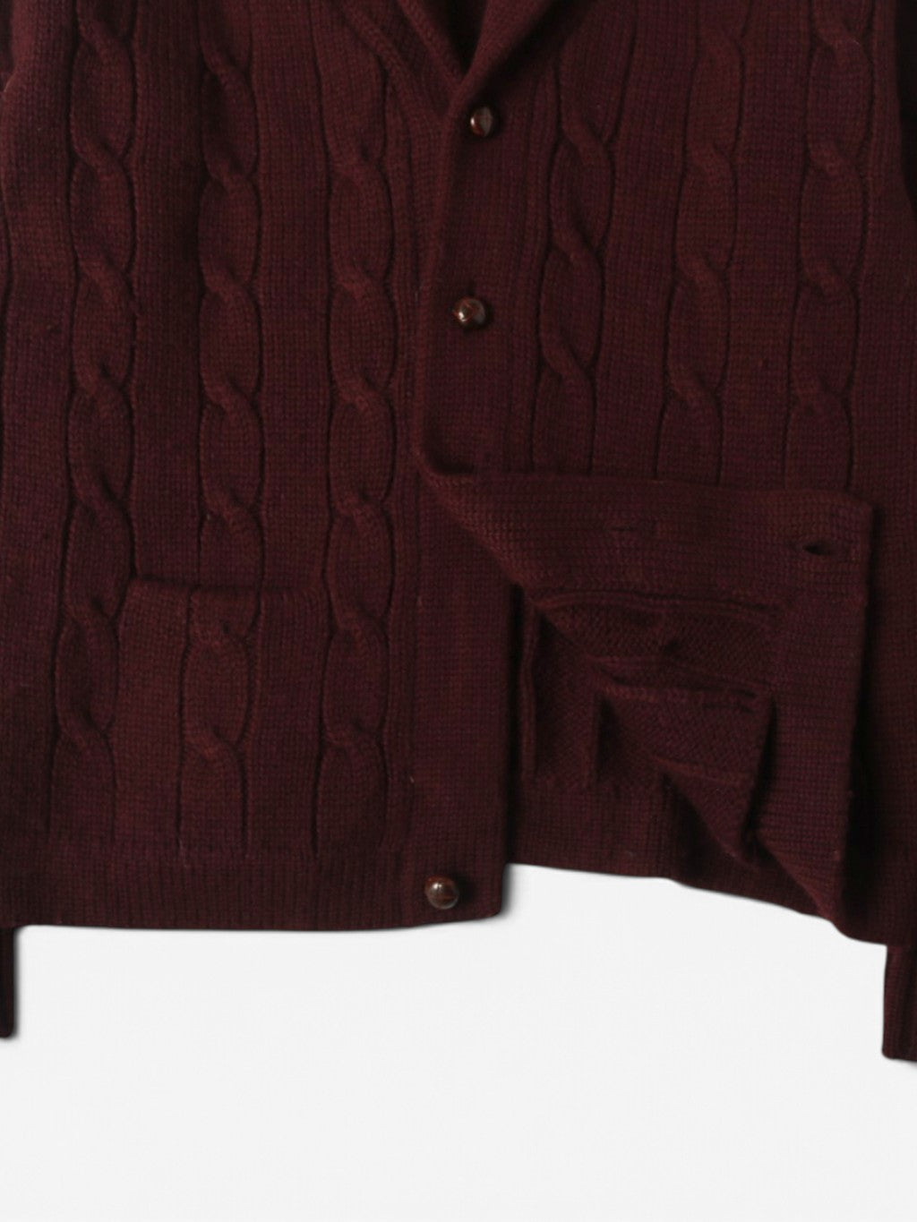 Wool Knit Shawl Cardigan