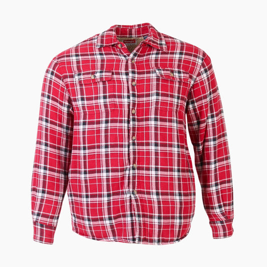 Vintage Flannel Overshirt - Red Check