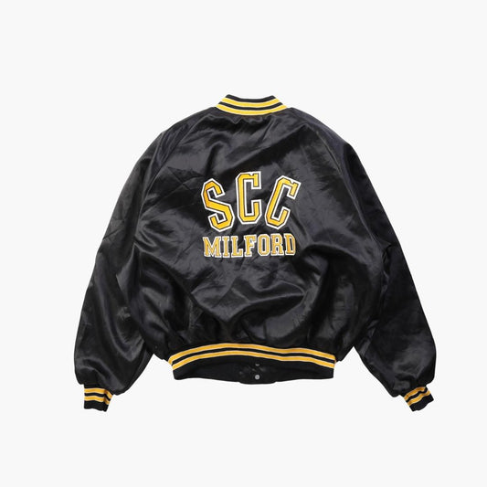 Vintage 'SCC Milford' Satin Bomber Jacket - American Madness