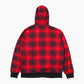 Vintage Flannel Hooded Overshirt - Red Check