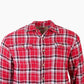 Vintage Flannel Overshirt - Red Check