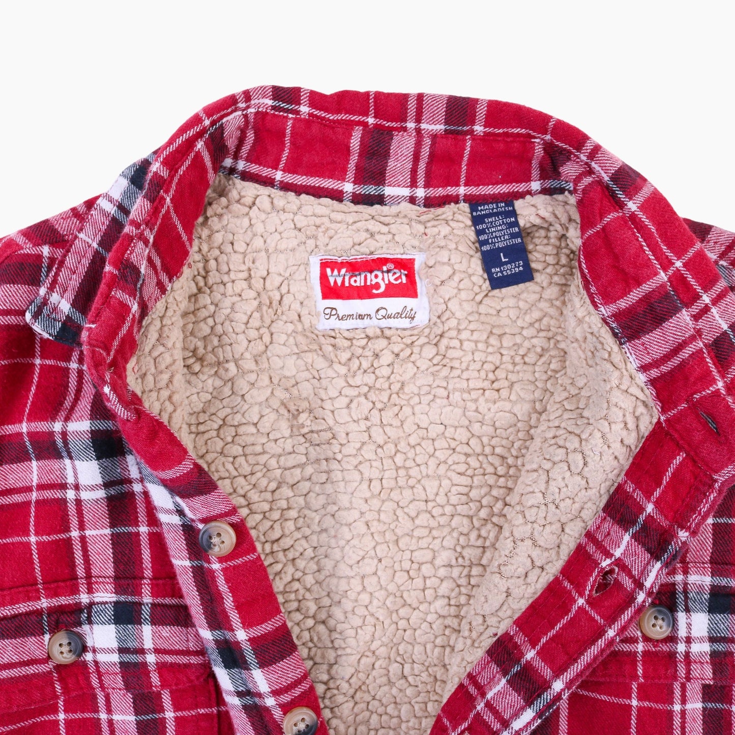 Vintage Flannel Overshirt - Red Check