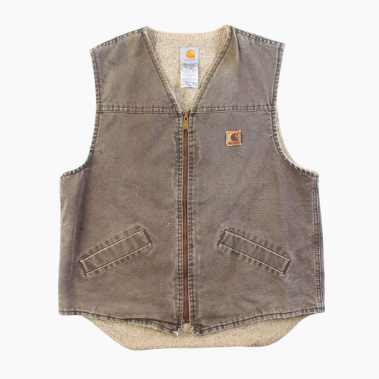 Lined Vest - Washed Brown