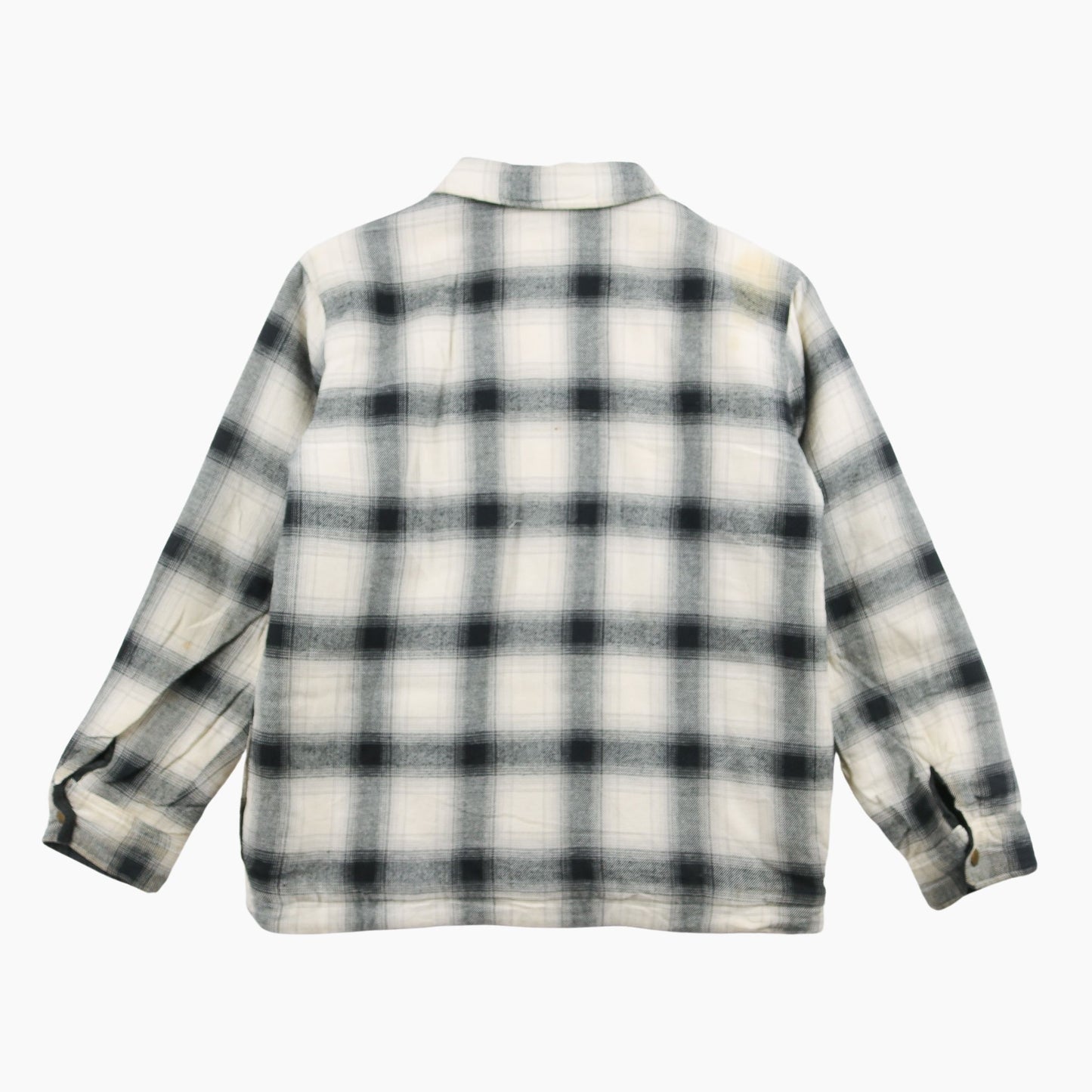 Vintage Flannel Overshirt - Black & White Check