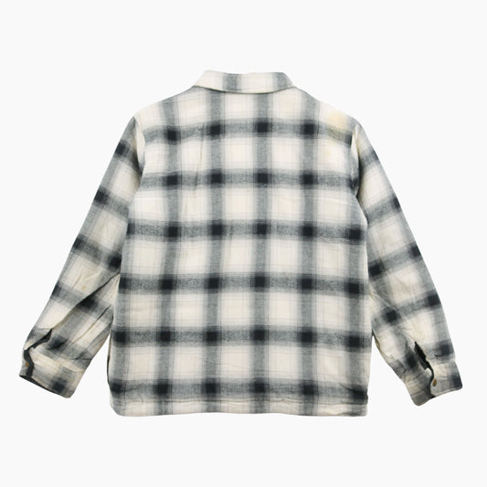 Vintage Flannel Overshirt - Black & White Check