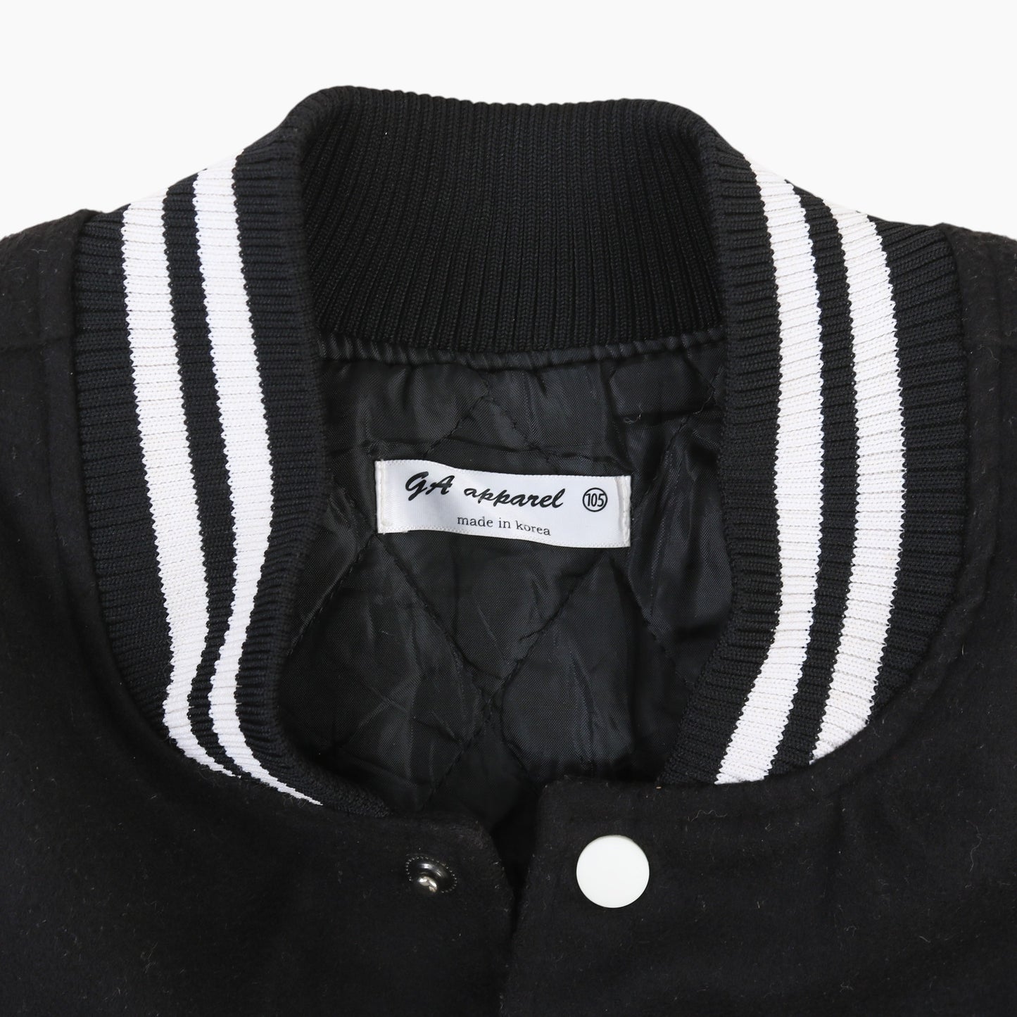 Vintage Varsity 'KH' Bomber Jacket - Black