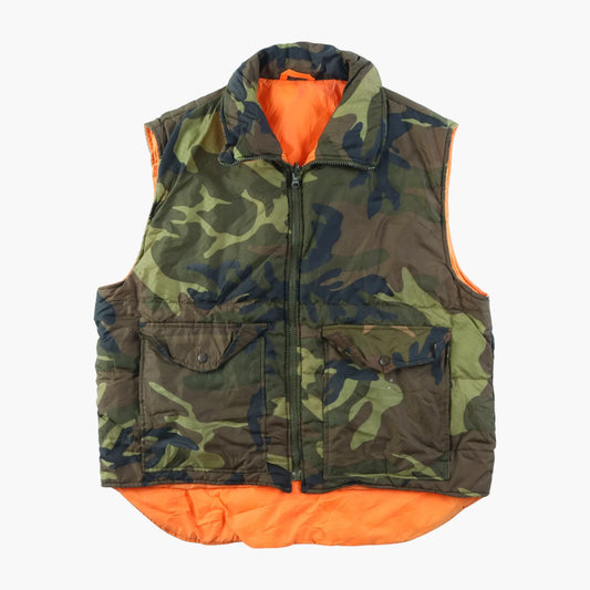 Vintage Woodland Camo Puffer Vest