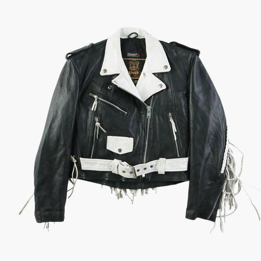 Leather Western Fringe Jacket
